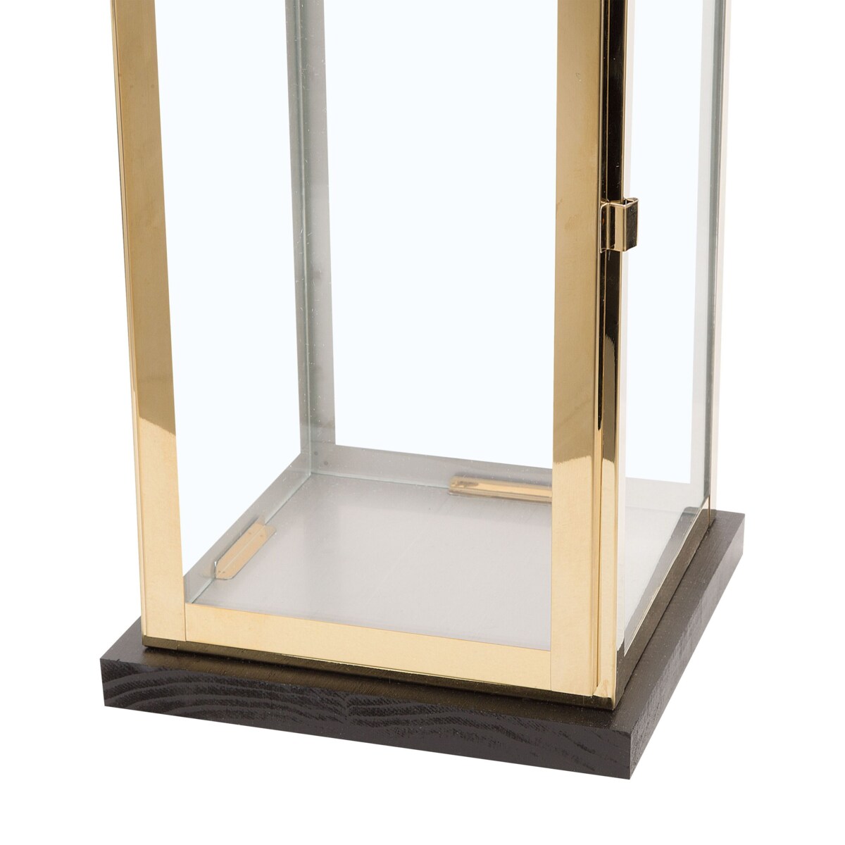 Lampion szklany 41 cm mosiężny BORNEO