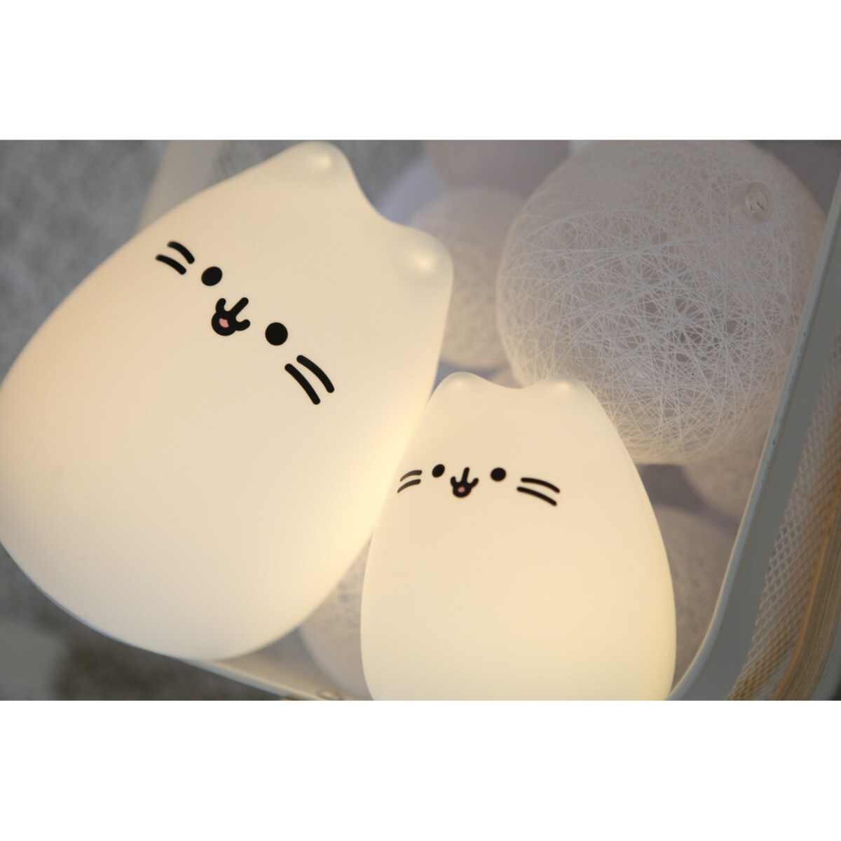 Innogio Kitty Mini silikonowa lampka nocna dla dzieci w kształcie kota 7 kolorów LED