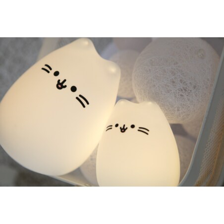 Innogio Kitty Mini silikonowa lampka nocna dla dzieci w kształcie kota 7 kolorów LED