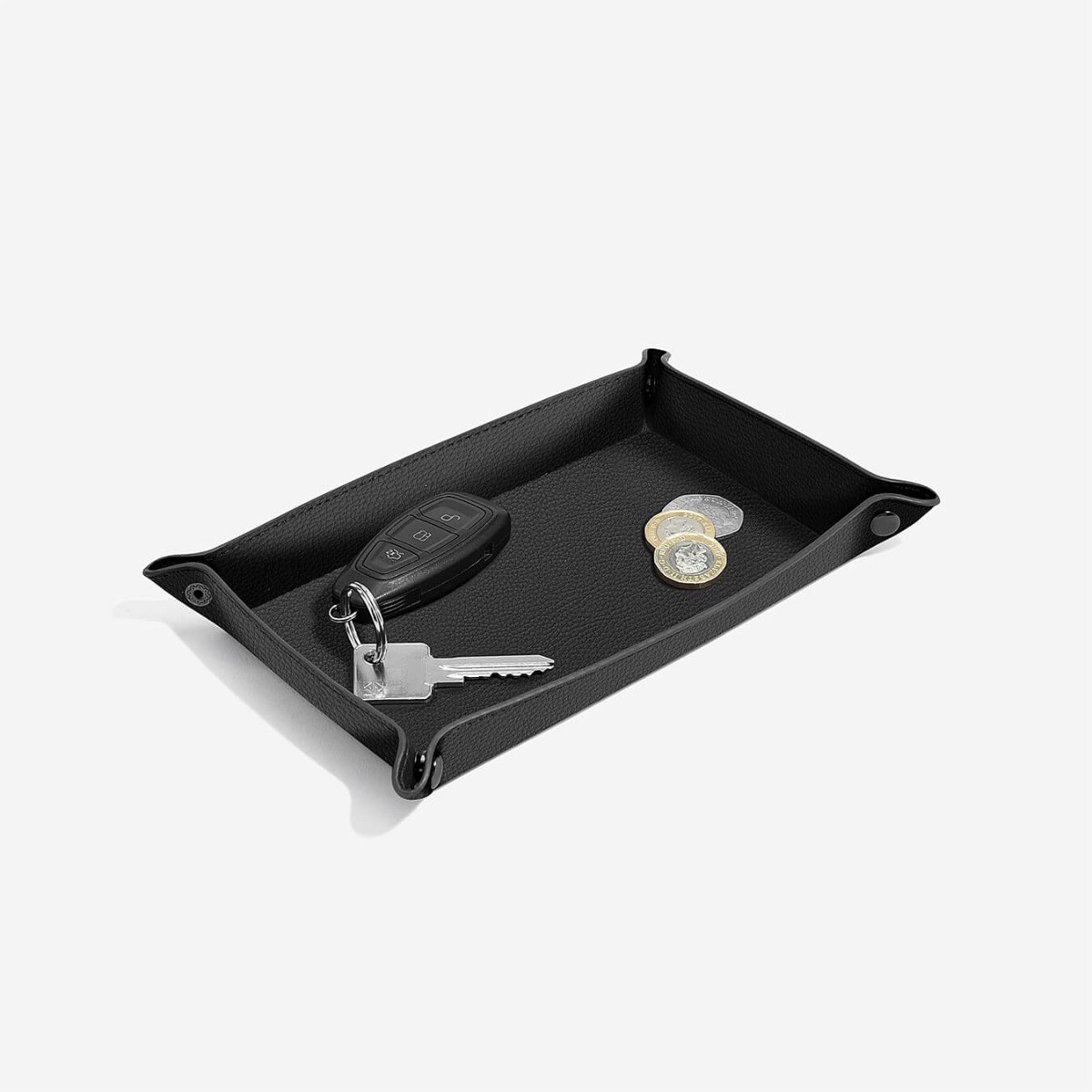 Podstawka na drobiazgi Stackers Pebble Travel prostokątna czarna