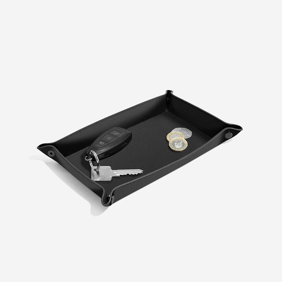 Podstawka na drobiazgi Stackers Pebble Travel prostokątna czarna