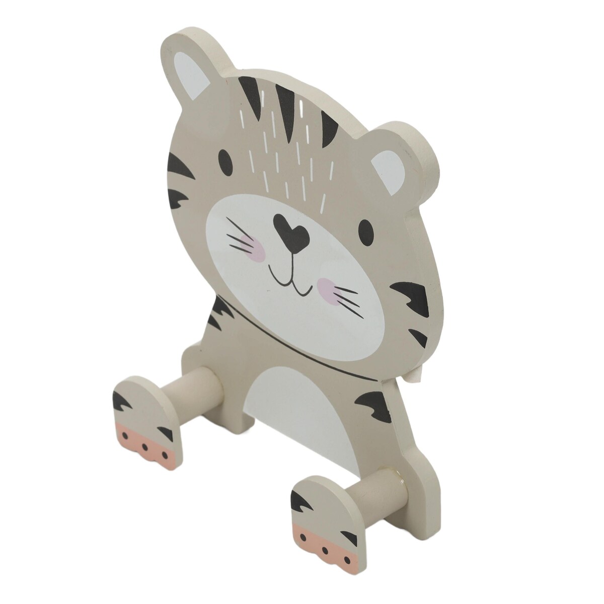 Wieszak na ubrania do pokoju dziecka Zwierzaczek z łapkami, 14 x 4,5 x 17 cm