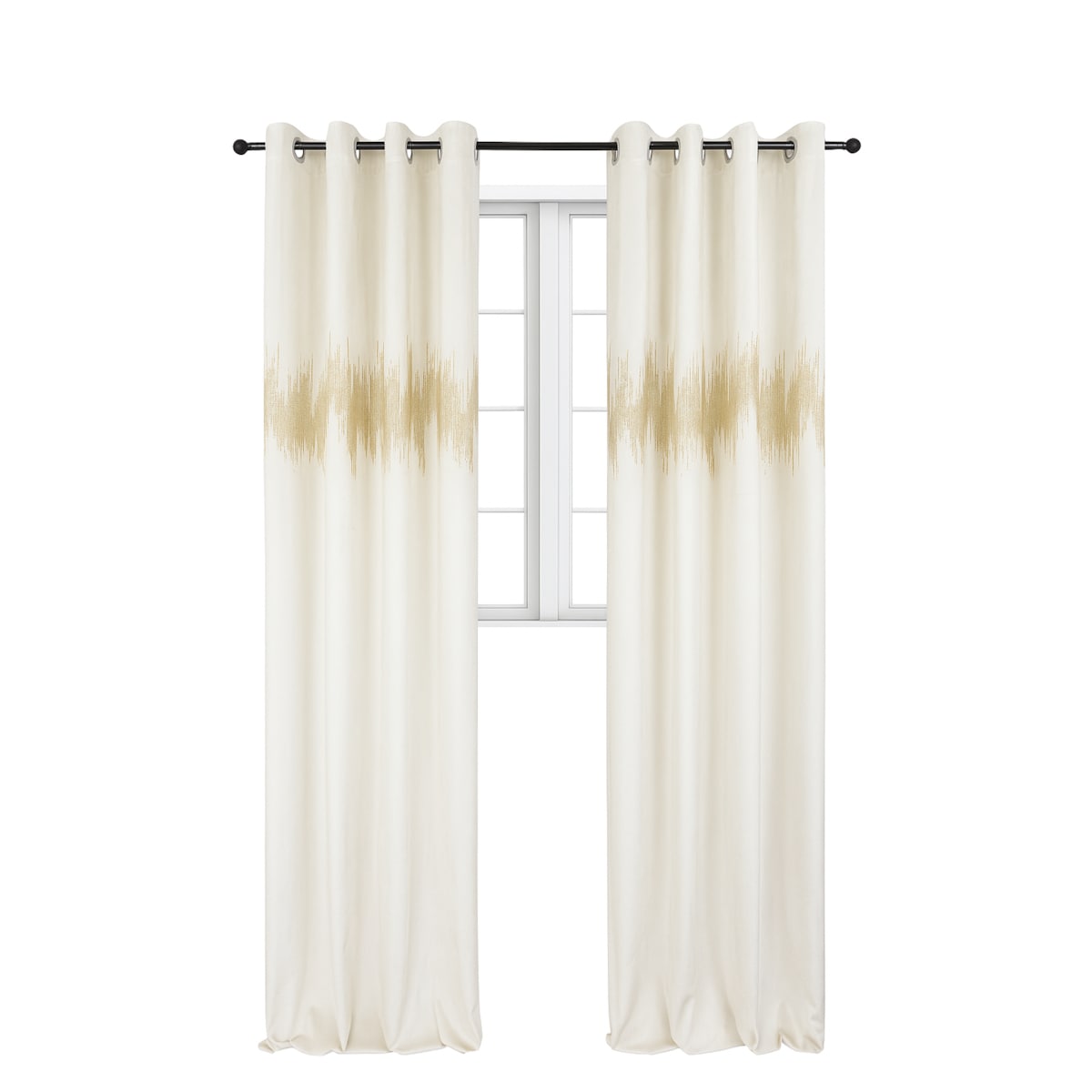 zasłona welurowa ecg gold 140x250 cm śmietanowa