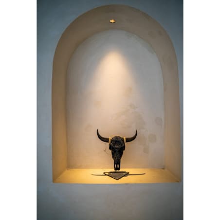 DEKORACJA GŁOWA BYKA CZARNA M