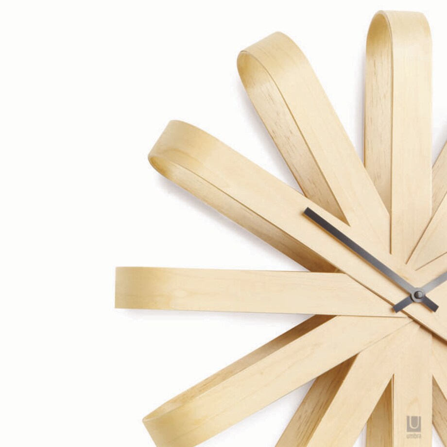 Zegar ścienny Ribbonwood Umbra (drewniany)