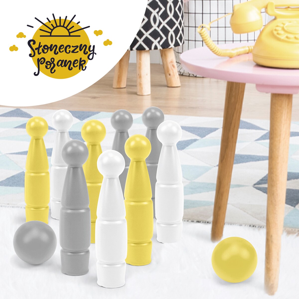 Słoneczny Poranek Zestaw do gry w kręgle 11 el.