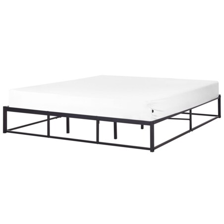 Łóżko metalowe 180 x 200 cm czarne VIRY