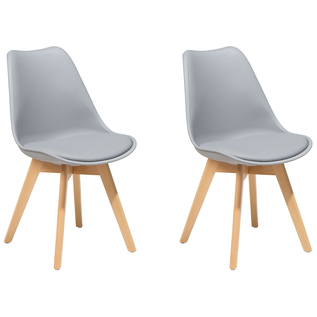 Zestaw 2 krzeseł do jadalni szary DAKOTA II