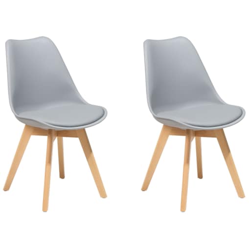 Zestaw 2 krzeseł do jadalni szary DAKOTA II