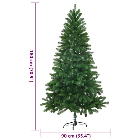 vidaXL Sztuczna choinka z realistycznymi igłami, 180 cm, zielona