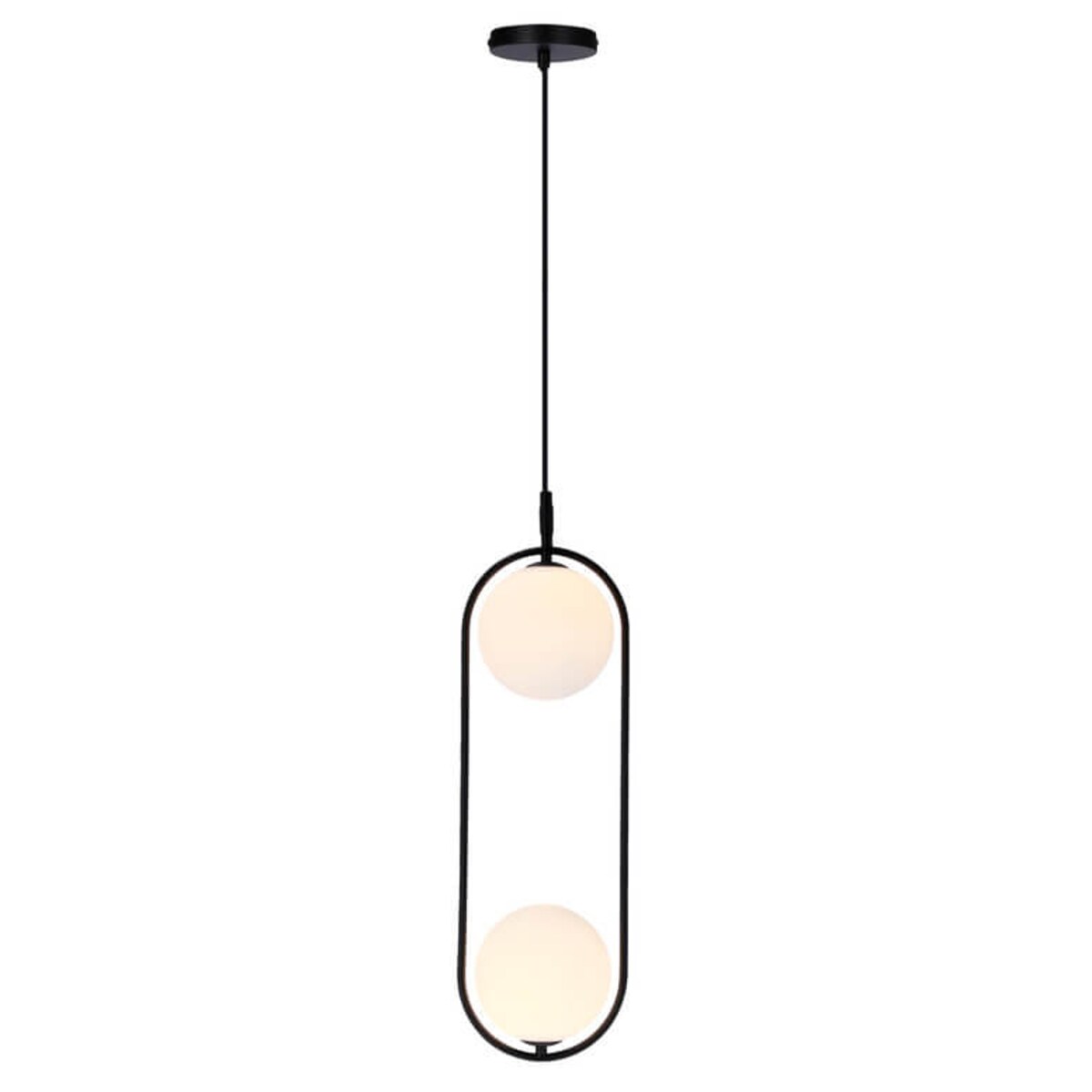 Modernistyczny zwis salonowy Cordel czarna biała balls