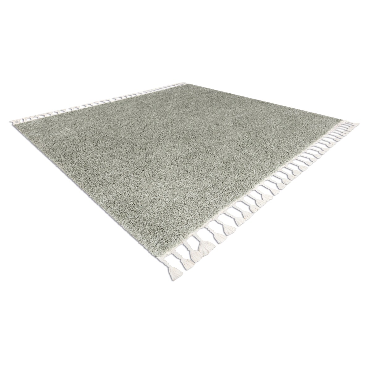 Dywan kwadratowy BERBER 9000 zielony Frędzle 120x120 cm