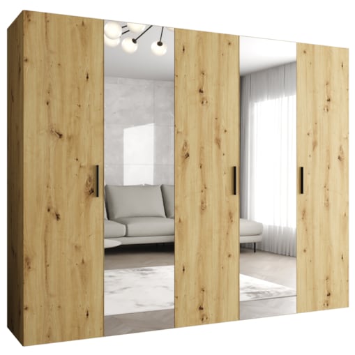 Szafa uchylna otwierana BARI 2 250 wys. 202 cm Artisan + u. Czarny