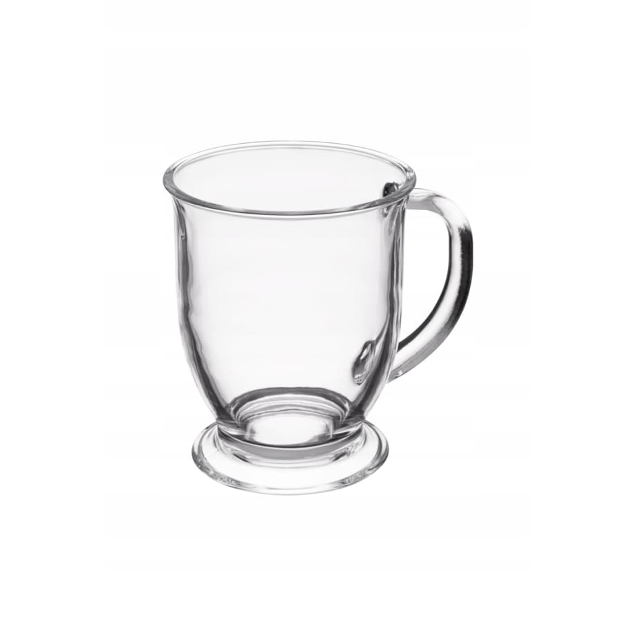 SZKLANKA KUBEK na latte kawę herbatę napoje duży 450 ml na stopce wysoka 6x