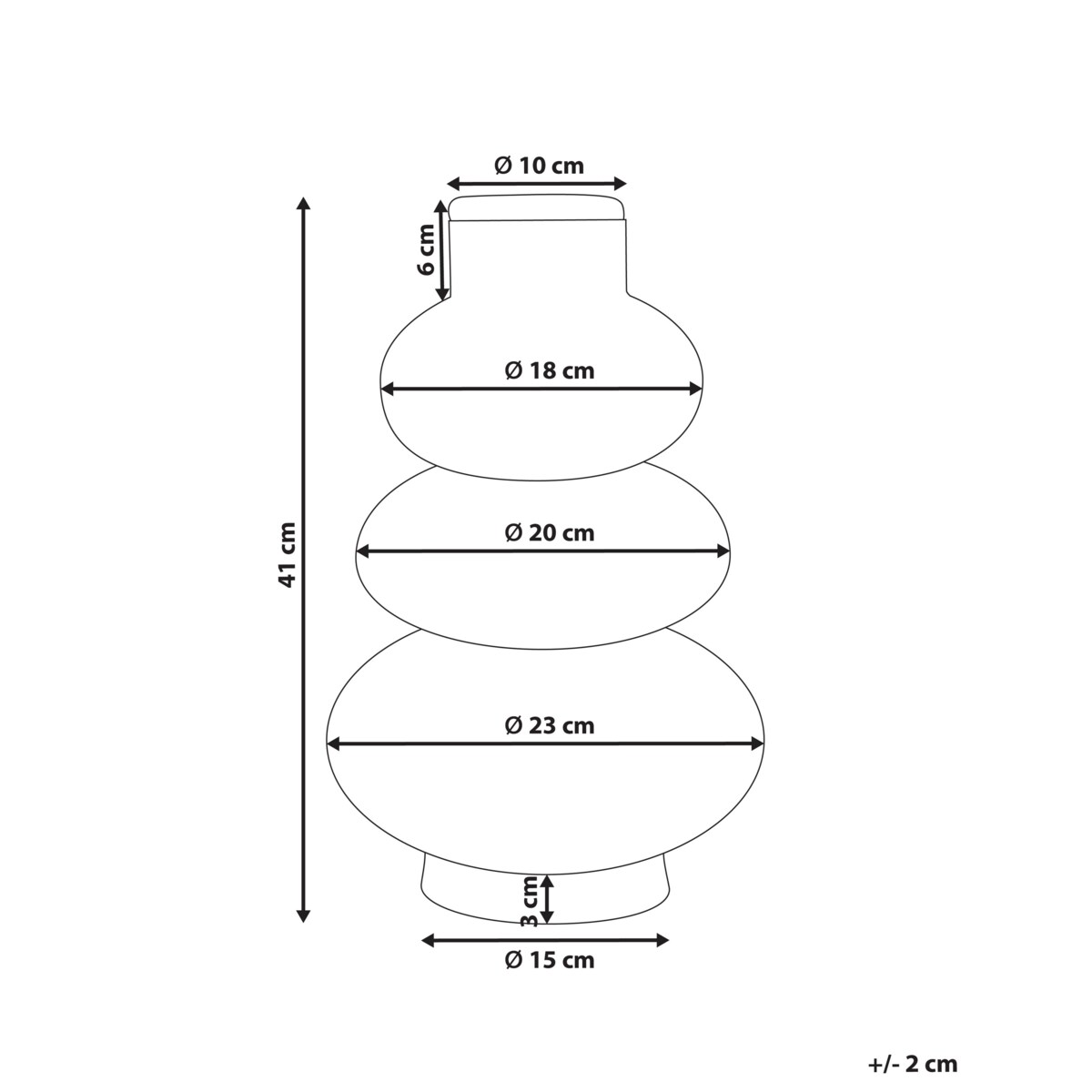 Trawa morska Wazon dekoracyjny 41 cm Beżowy MARANG