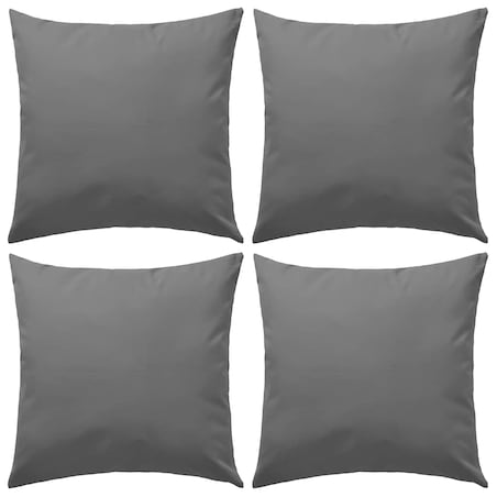 vidaXL Poduszki na zewnątrz, 4 sztuki, 45x45 cm, kolor szary