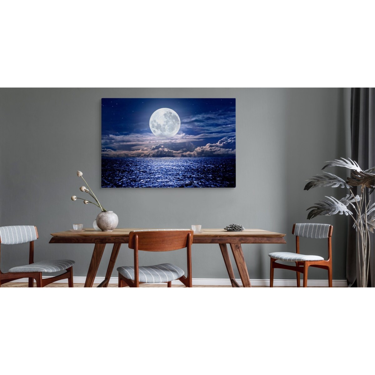 Obraz Na Płótnie Księżyc w Pełni nad Morzem 90x60cm