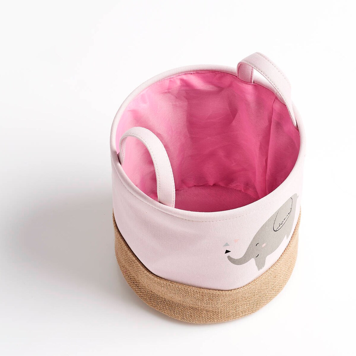 Materiałowy kosz z uszami do przenoszenia, Ø 25 cm