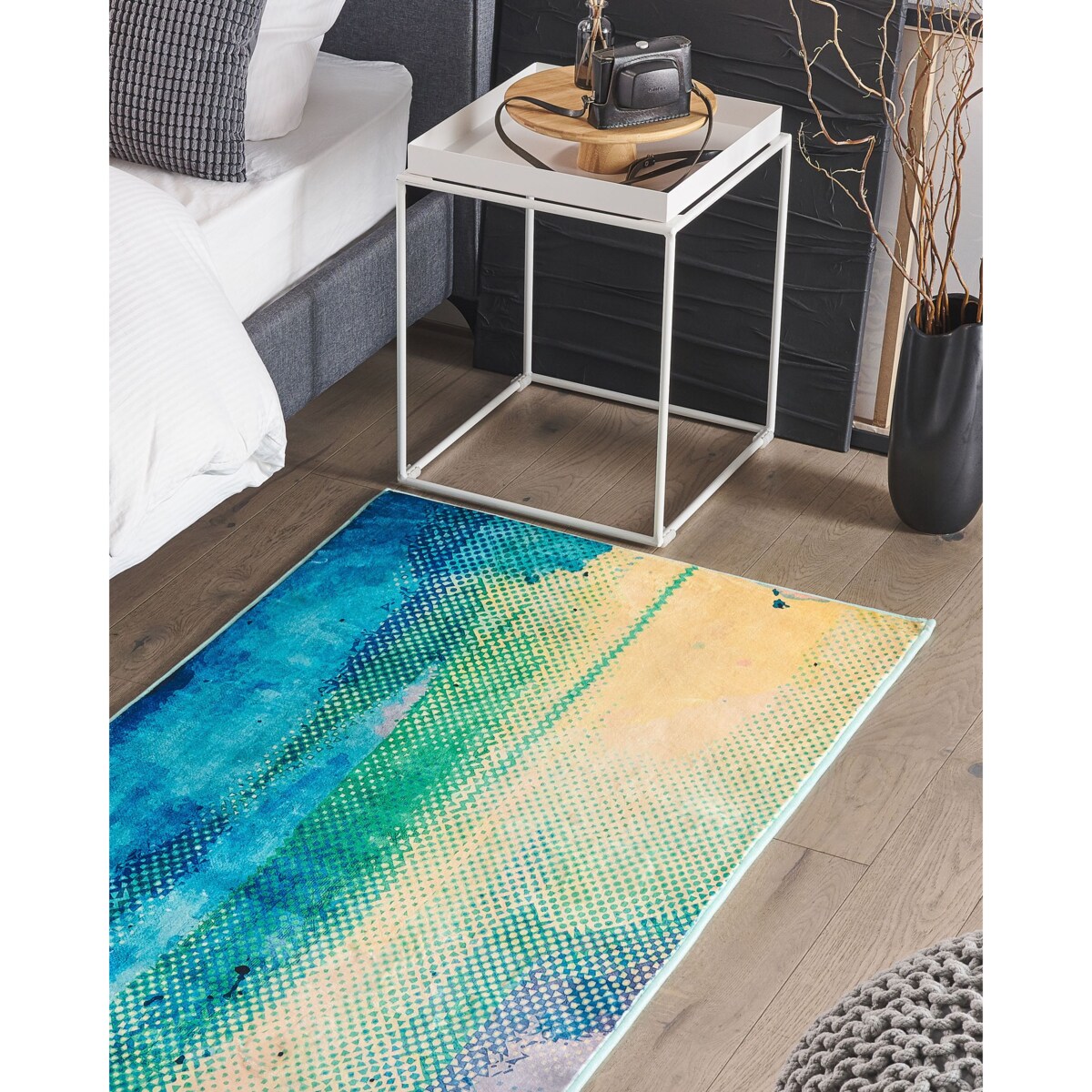 Dywan 80 x 150 cm niebiesko-zielony SUSUZ