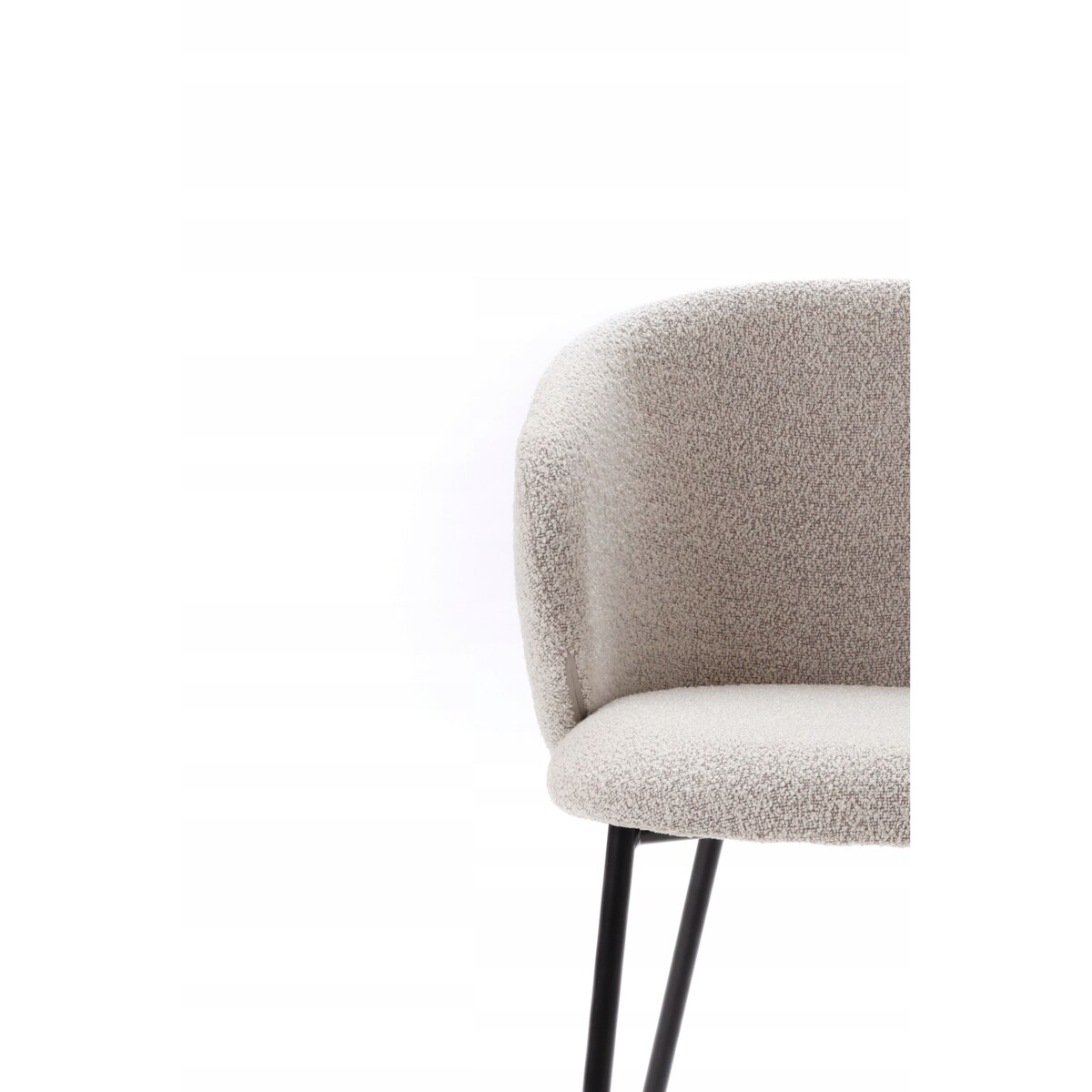 ZESTAW 2 SZTUK Krzesła ZENAR Szaro-Czarne Tapicerowane Nowoczesne Loft