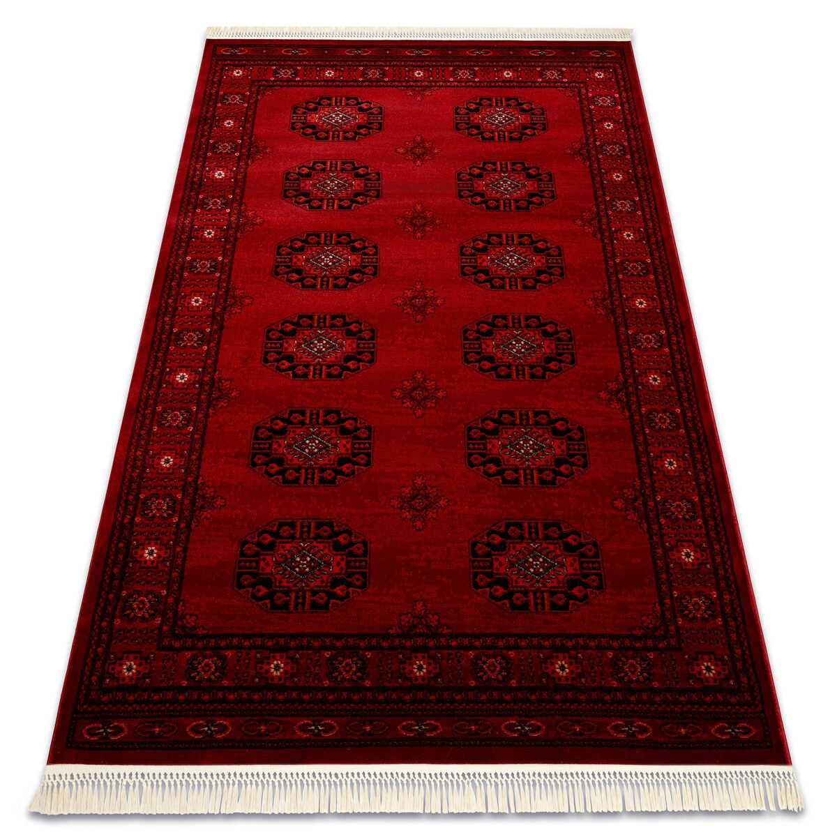 Dywan ORIENT 6871 bordo / czarny Ramka, 100x200 cm
