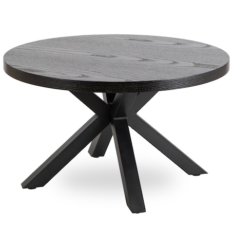 Stolik Kawowy Okrągły Mały Czarny Loft Nowoczesny Ława Czarna LINCOLN