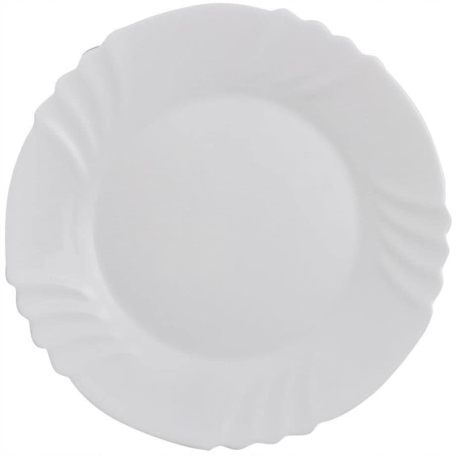 TALERZE DESEROWE EBRO bormioli 20 cm BIAŁE na ciasto desery święta 6szt