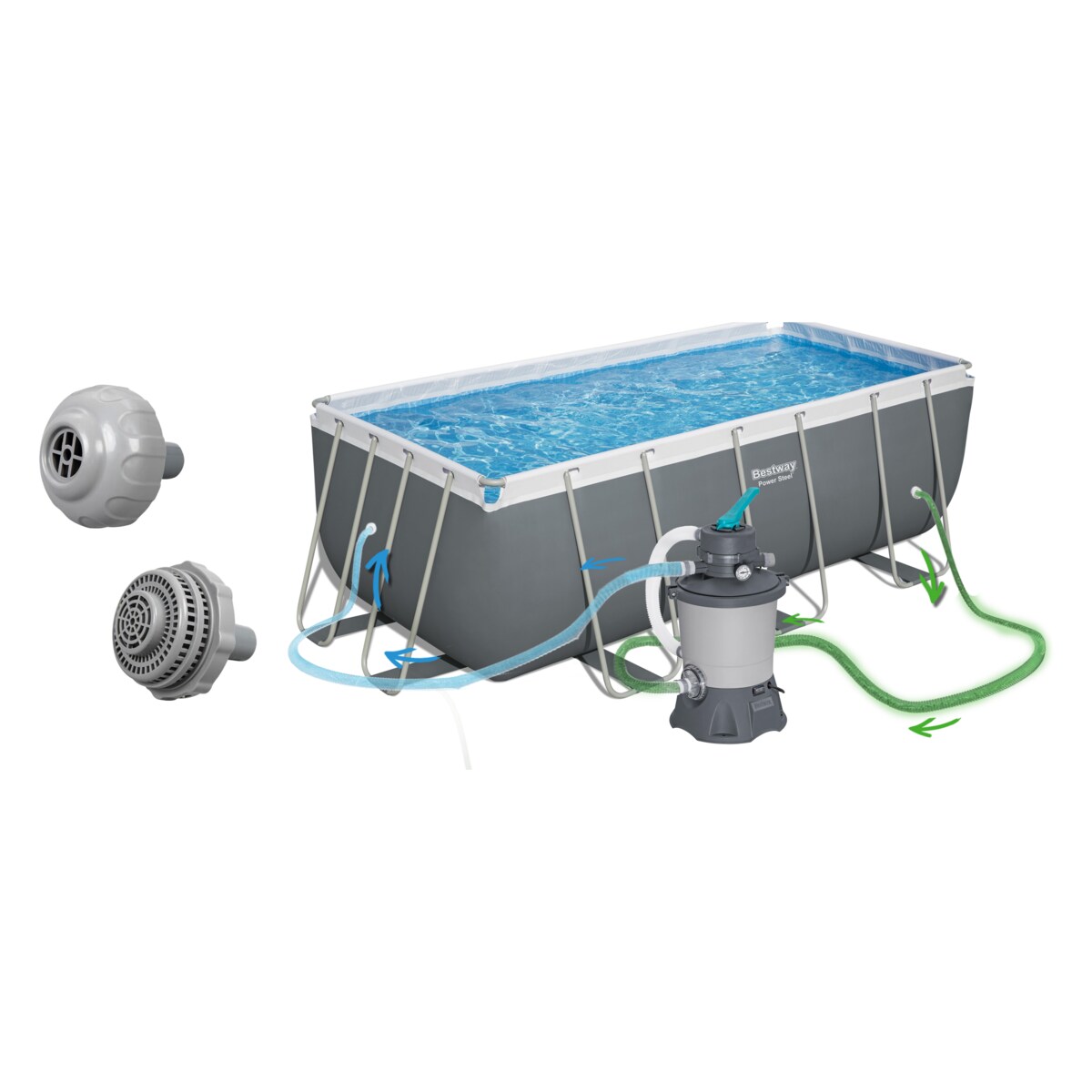 Basen stelażowy prostokątny Bestway 412 x 201 cm