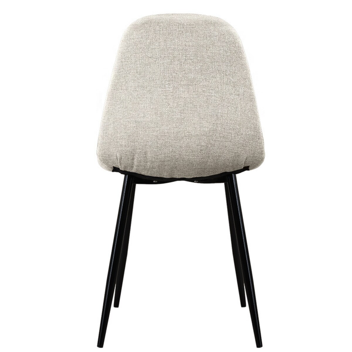 Krzesło tapicerowane pikowane beżowe z tkaniny wygodne nowoczesne do kuchni