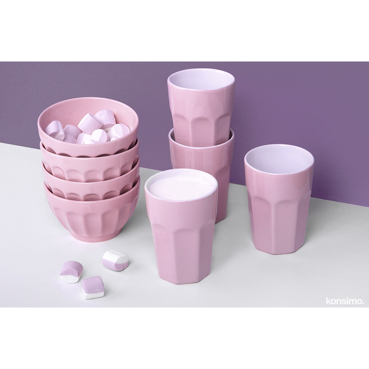 Konsimo ARALES Miska, różowy