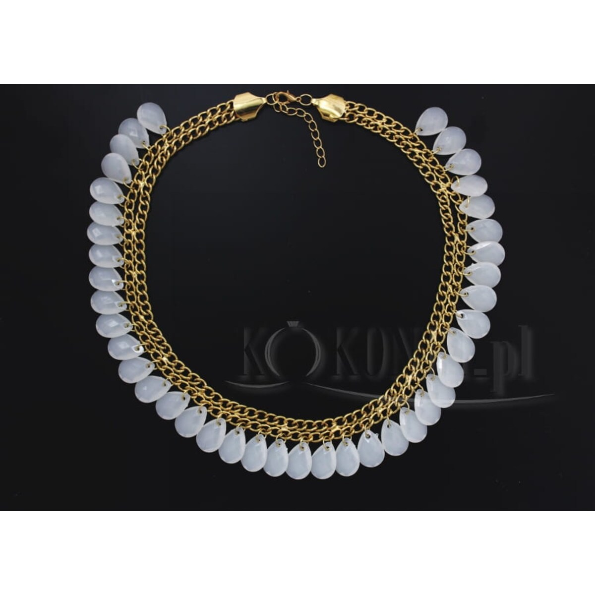 NASZYJNIK choker KRYSZTAŁ ozdobny złoty KOLIA