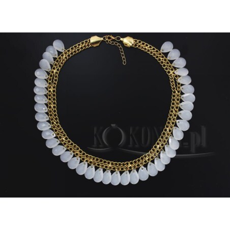 NASZYJNIK choker KRYSZTAŁ ozdobny złoty KOLIA