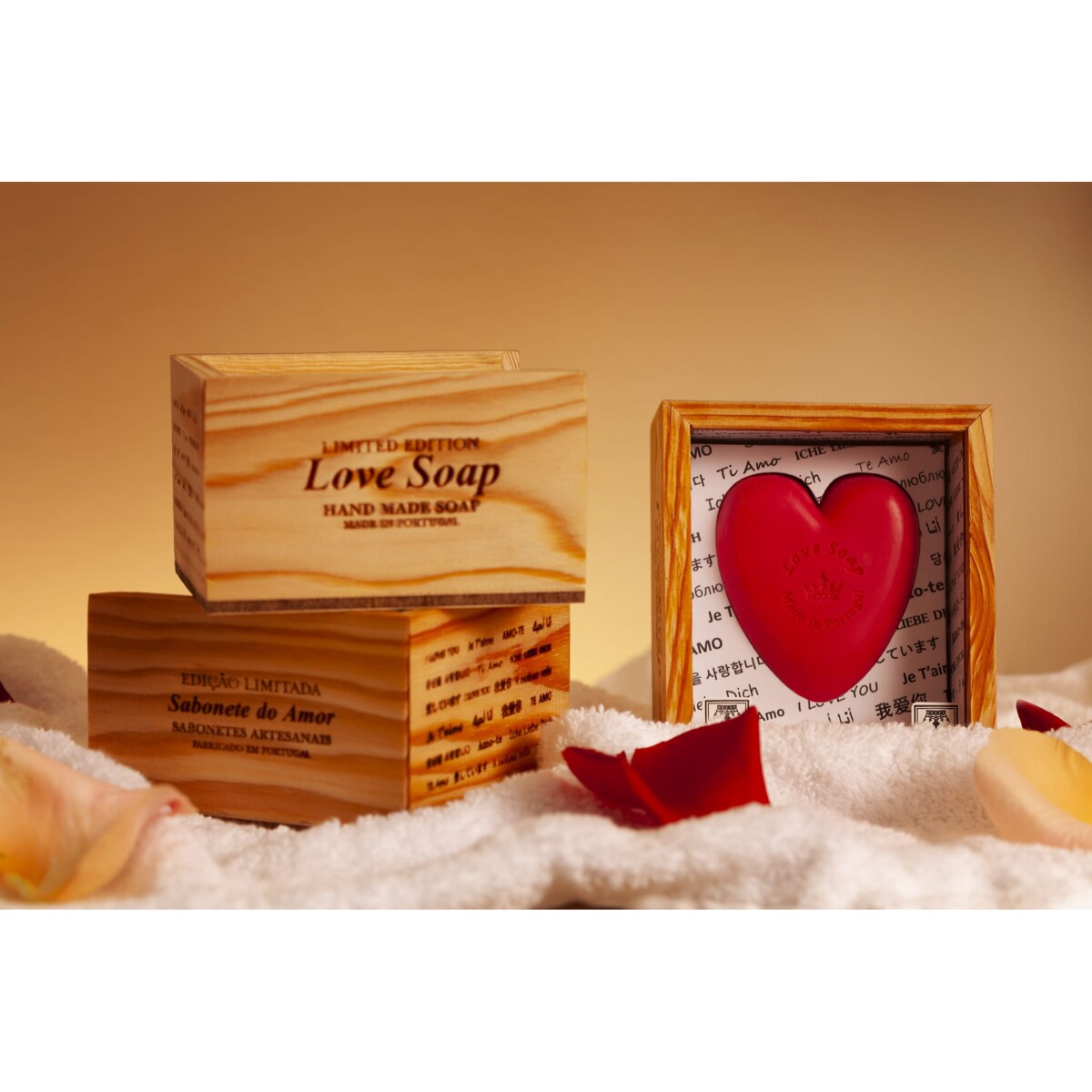Mydło Essencias de portugal serce 150g opakowanie z drewna