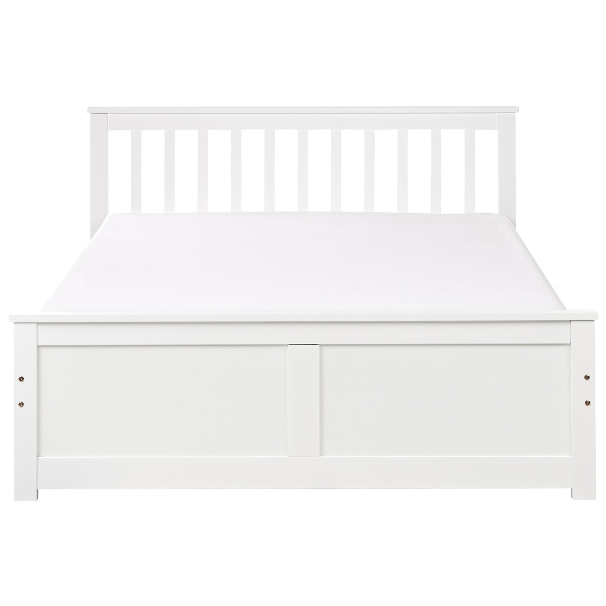 Łóżko OLENDON 140 x 200 cm Drewno Biały