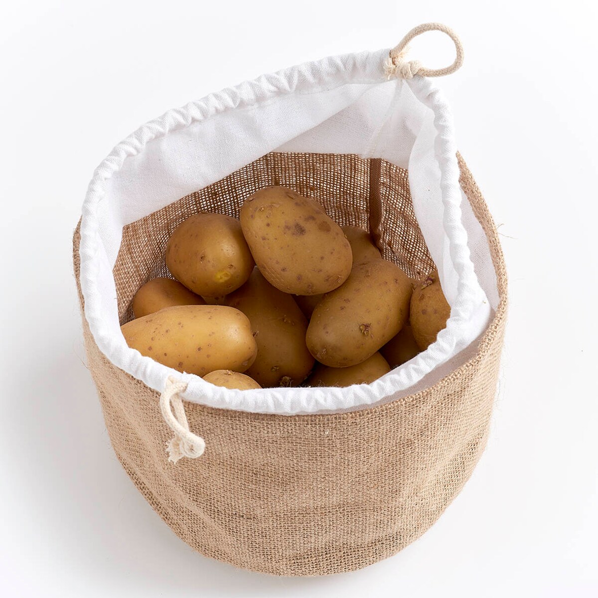 Kuchenny worek do przechowywania z juty i bawełny, Ø 21 cm