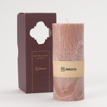 Świeca zapachowa palmowa walec Old Pink, 6,5x6,5x16 cm