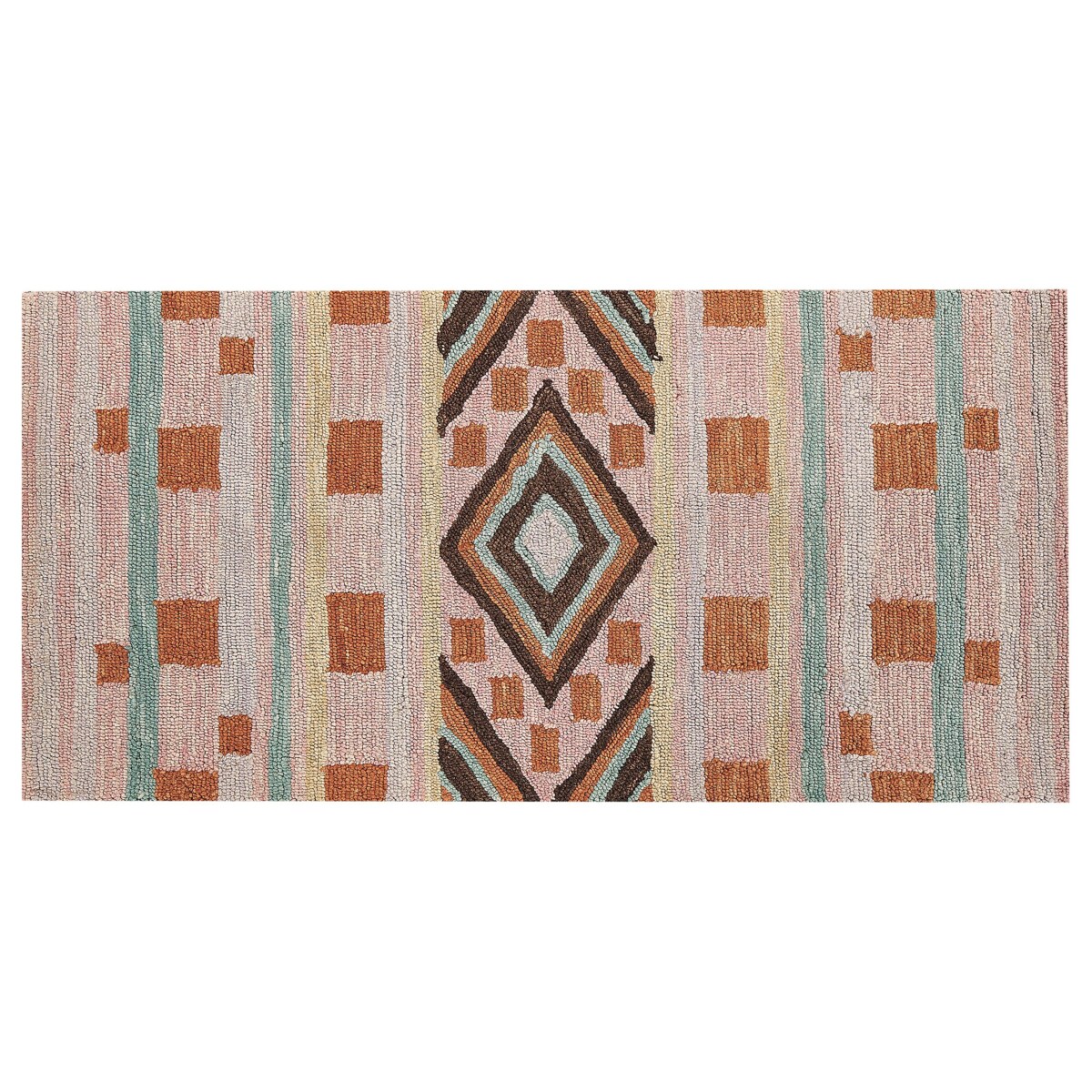 Dywan wełniany 80 x 150 cm wielokolorowy YOMRA