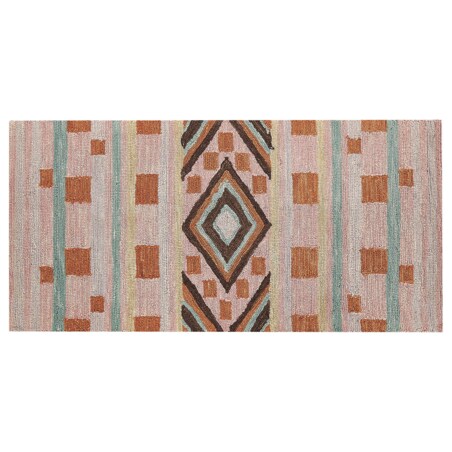 Dywan wełniany 80 x 150 cm wielokolorowy YOMRA