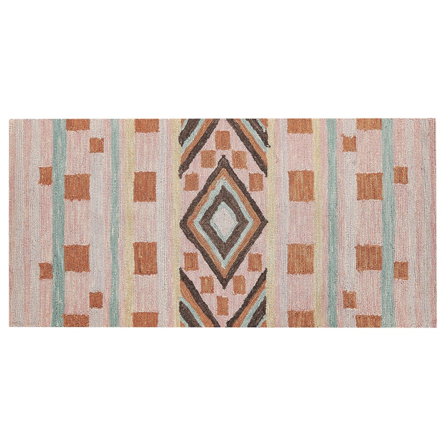 Dywan wełniany 80 x 150 cm wielokolorowy YOMRA