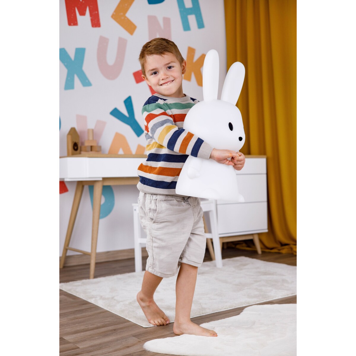 Innogio GIOrabbit Mega Maxi duża lampka nocna z pilotem i 8 kolorami LED