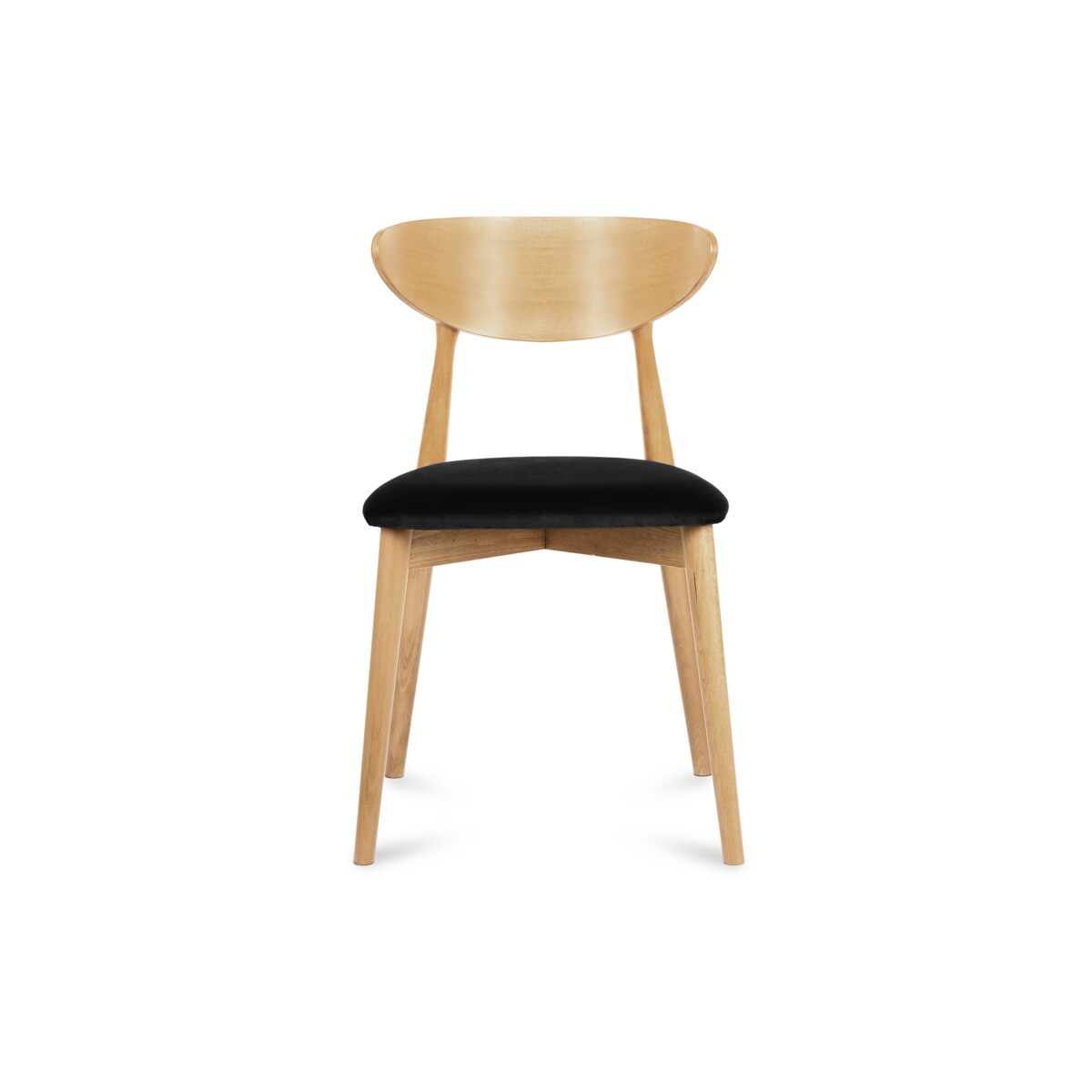 KONSIMO RABI drewniane krzesło dąb czarny welur