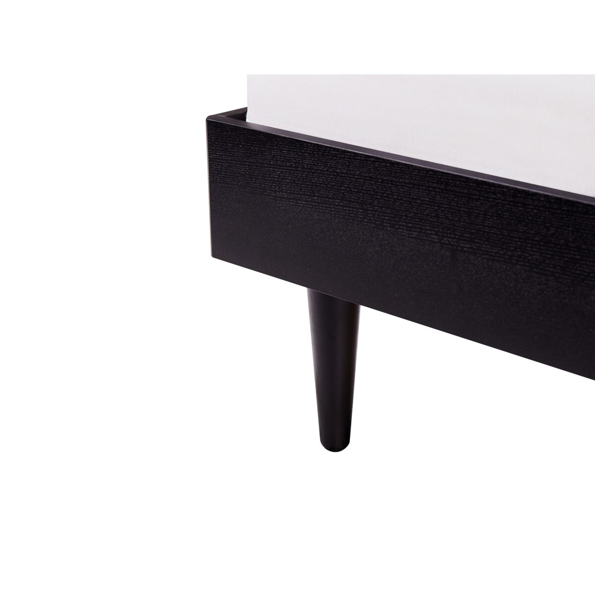 Łóżko drewniane z LED 160 x 200 cm czarne VARZY