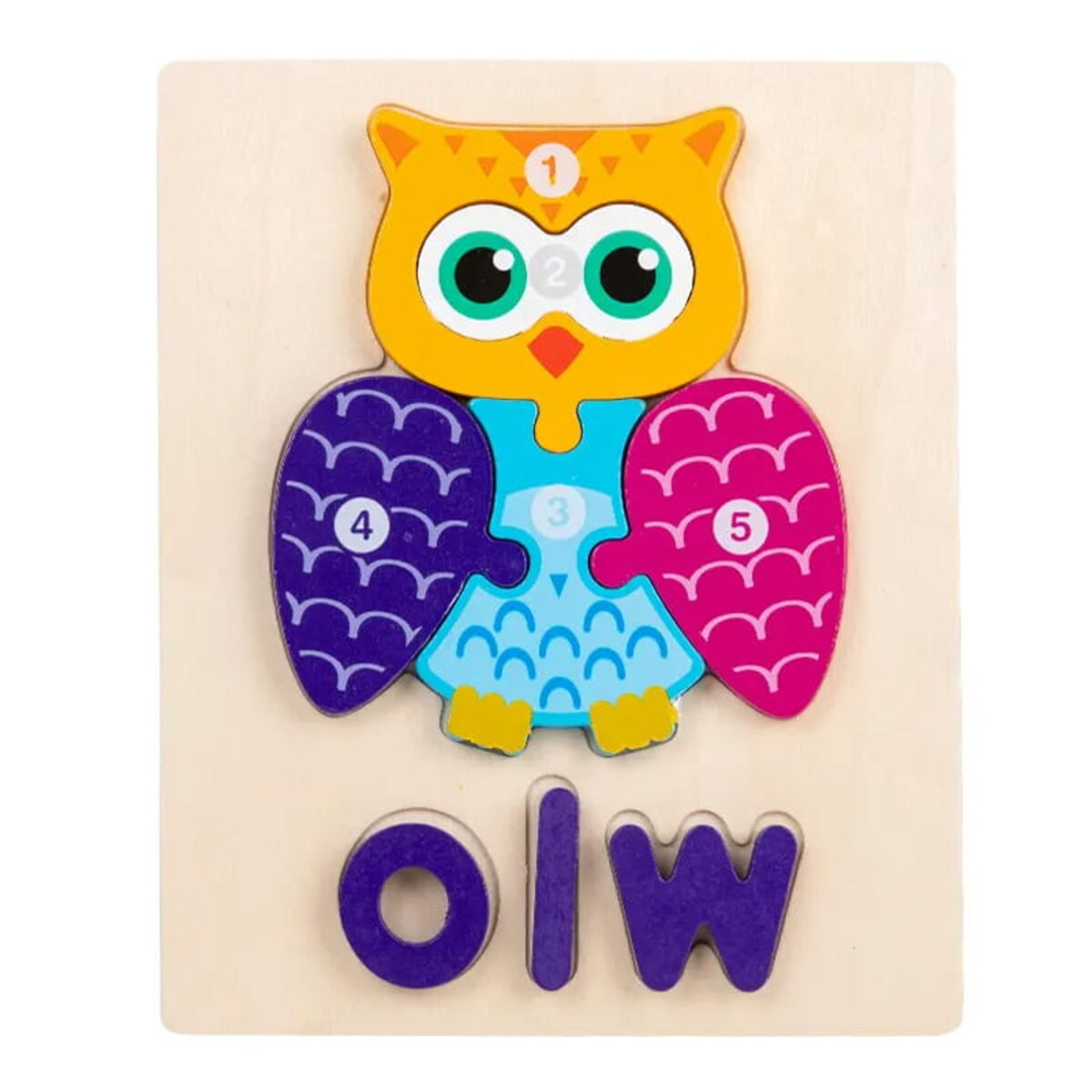 Puzzle drewniane - Lew i Sowa - Lion & Owl