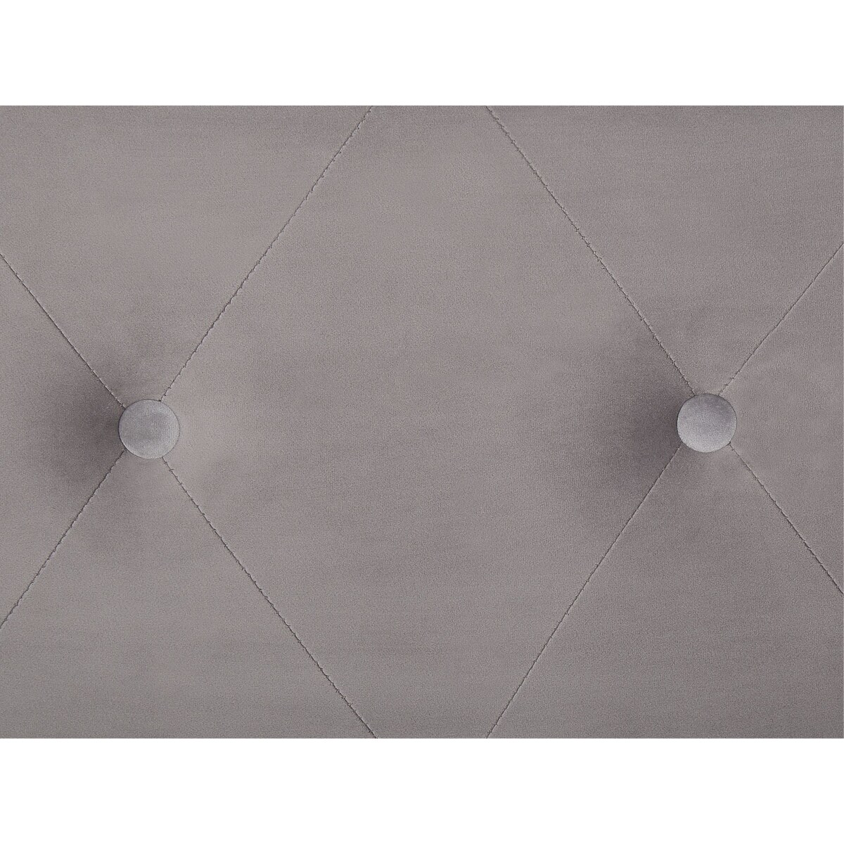 Stołek ze schowkiem welurowy szary MALLARD