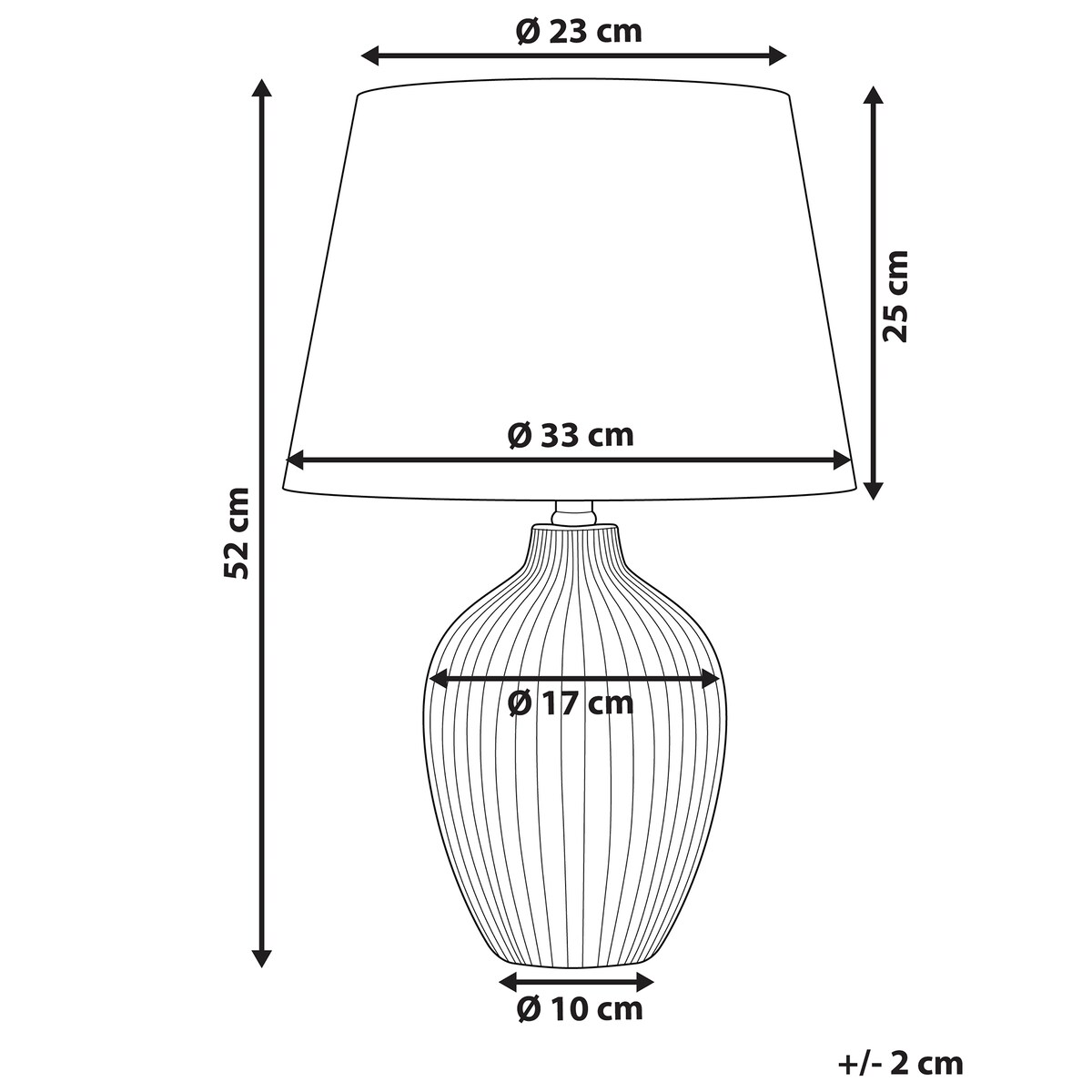 Lampa stołowa FERGUS Ceramika Brązowy