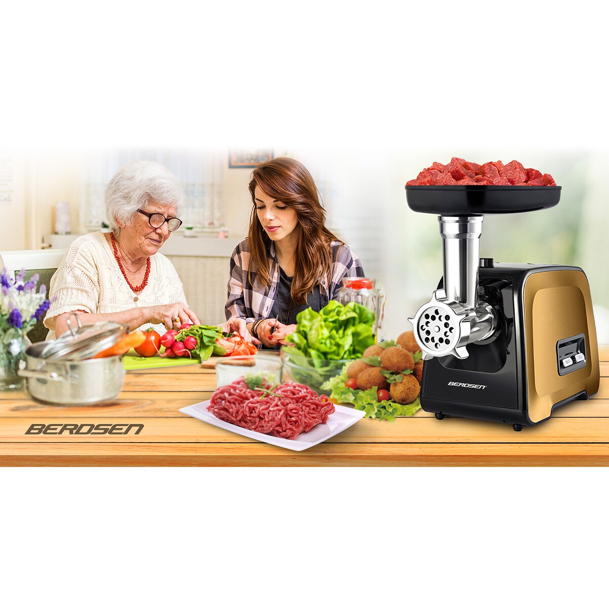 Maszynka do mielenia mięsa warzyw rozdrabniacz Berdsen
