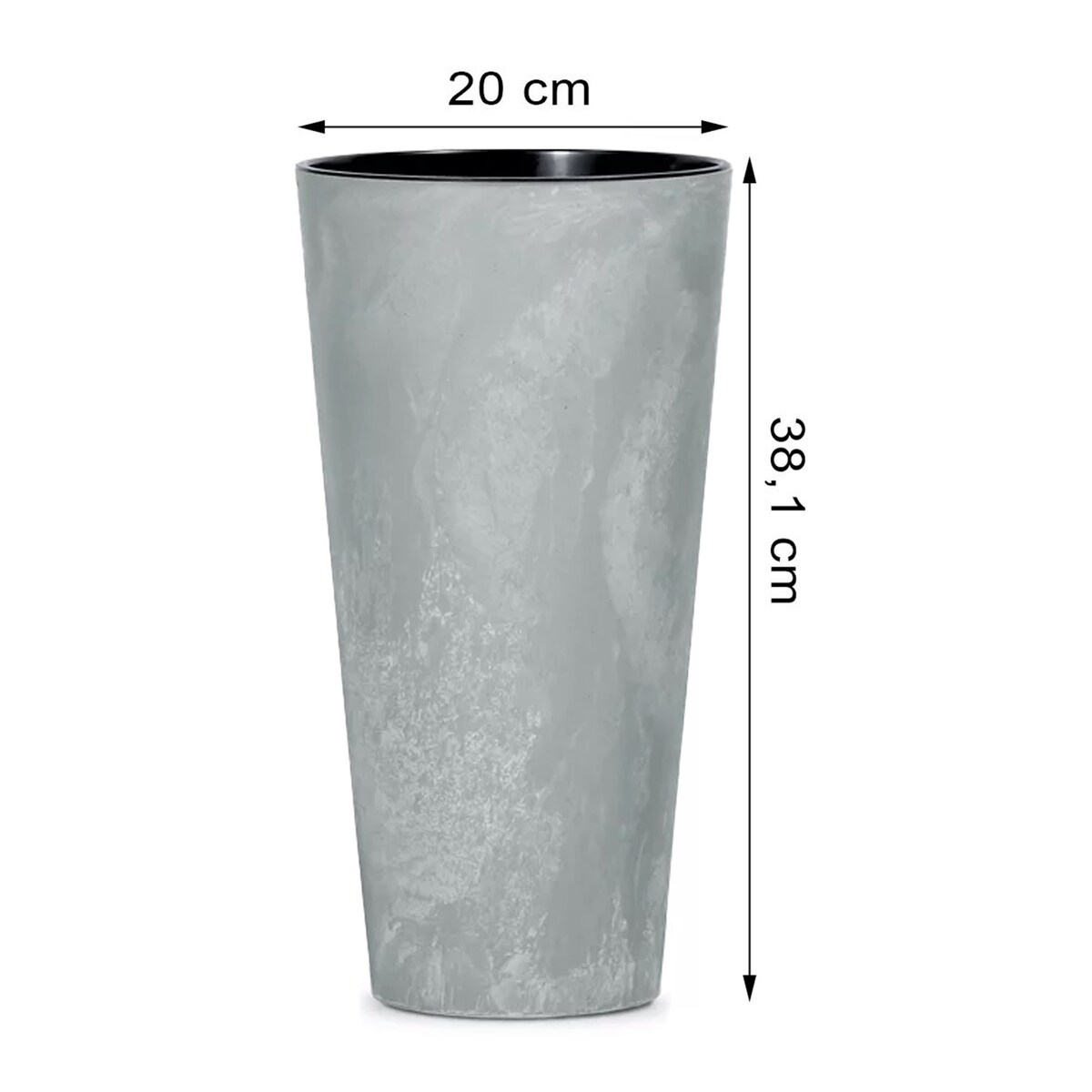 Donica Doniczka Ogrodowa Wysoka Okrągła Do Domu Ogrodu Efekt Betonu 38,1 Cm