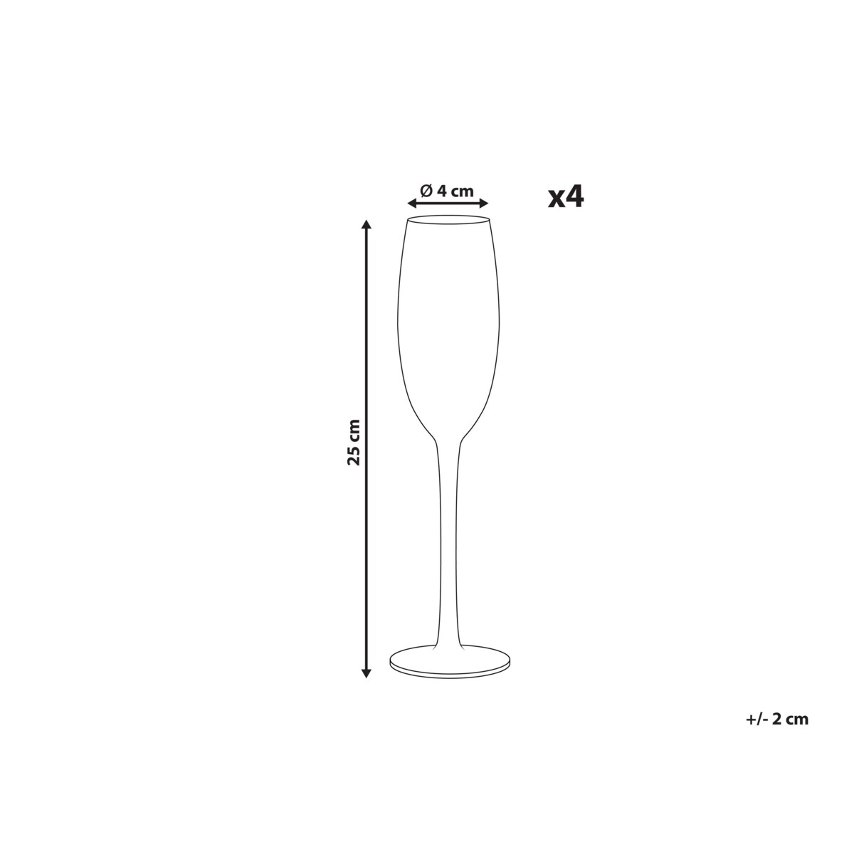 Flety do szampana DIOPSIDE