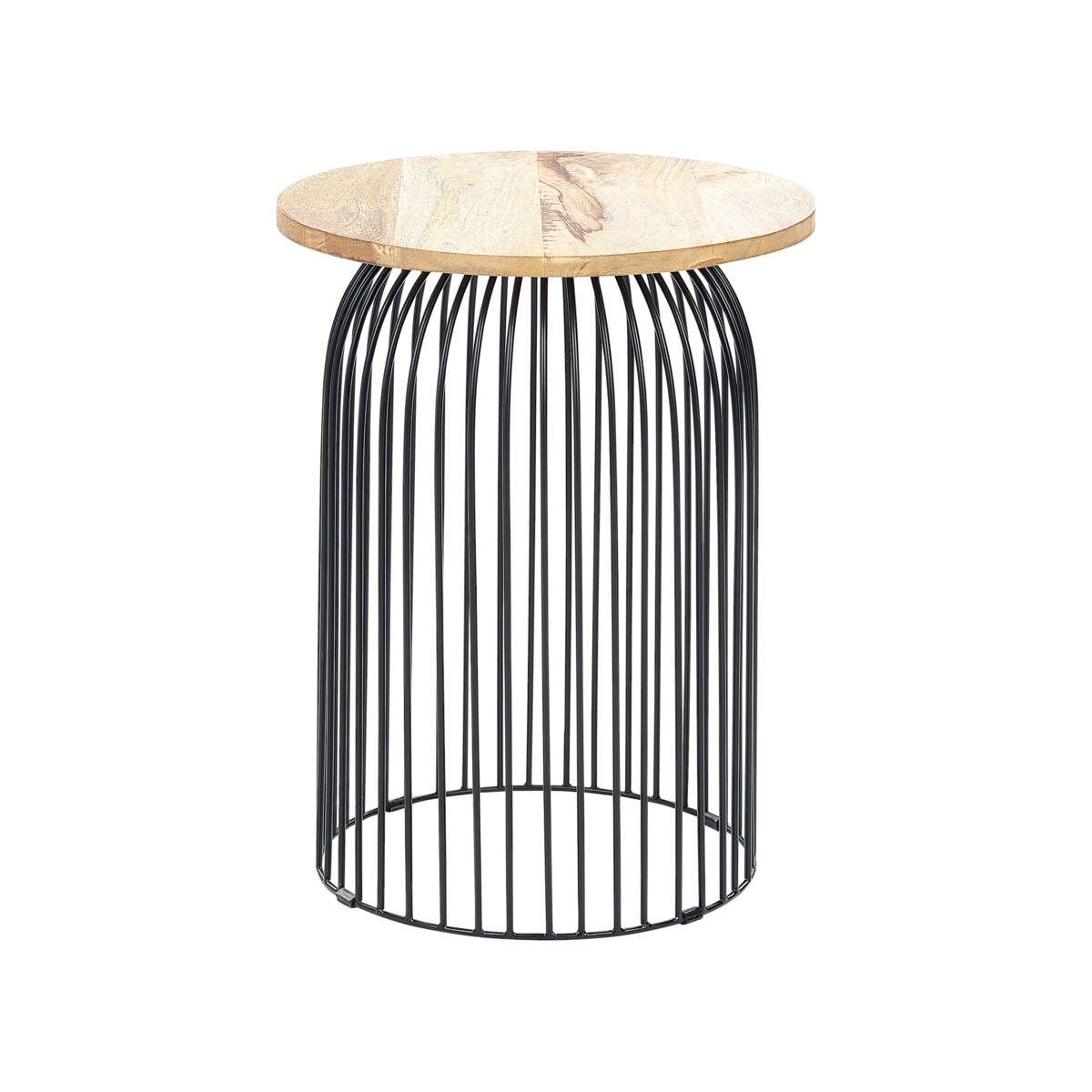 Stolik pomocniczy drewno mango jasne z czarnym WILLS