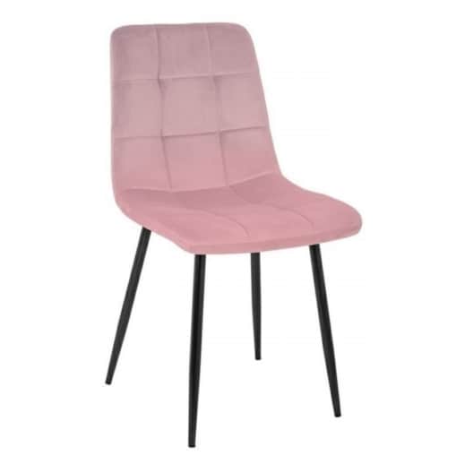 Krzesło z miękkim siedziskiem CARLO J-06.LIGHT.PINK różowe